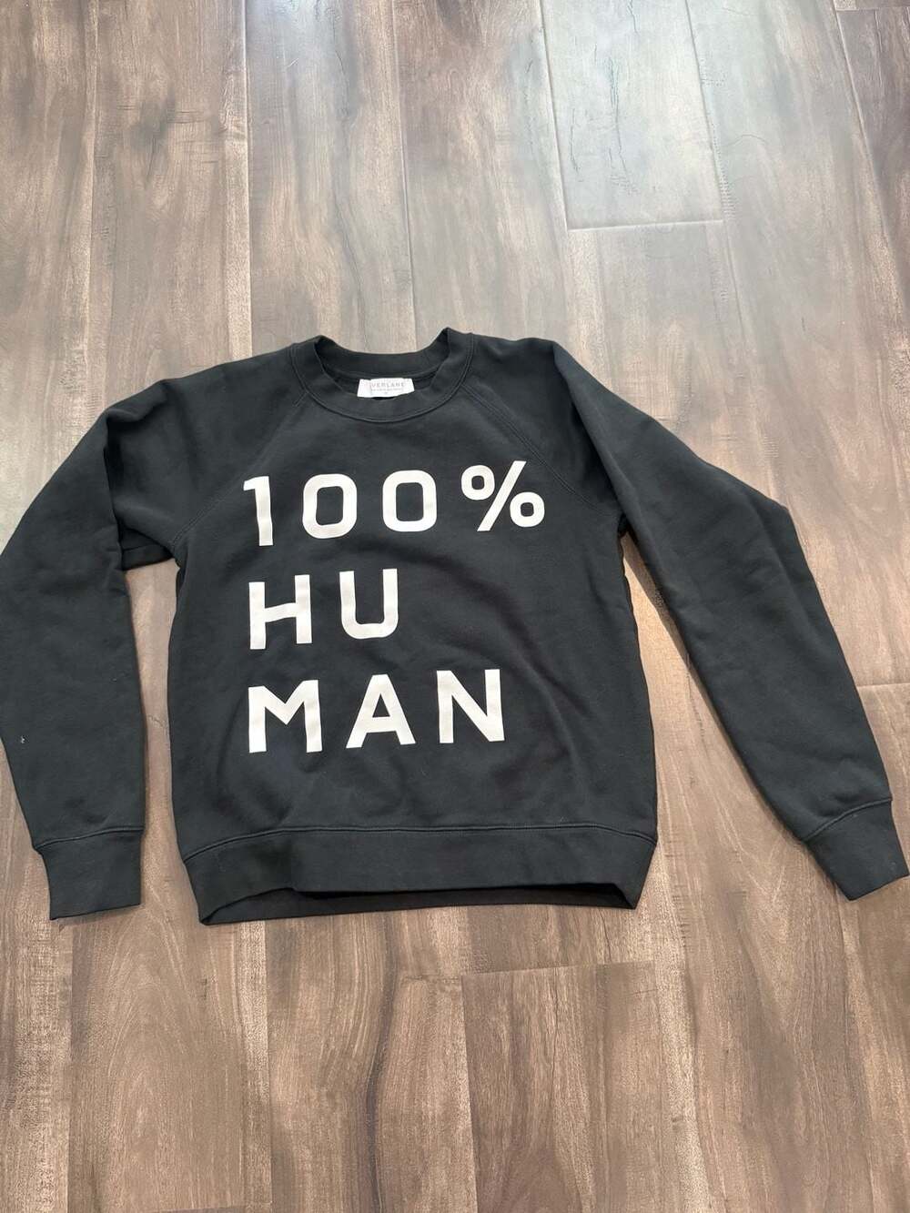 Everlane 100% Human Pullover Sweatshirt Black Size XS